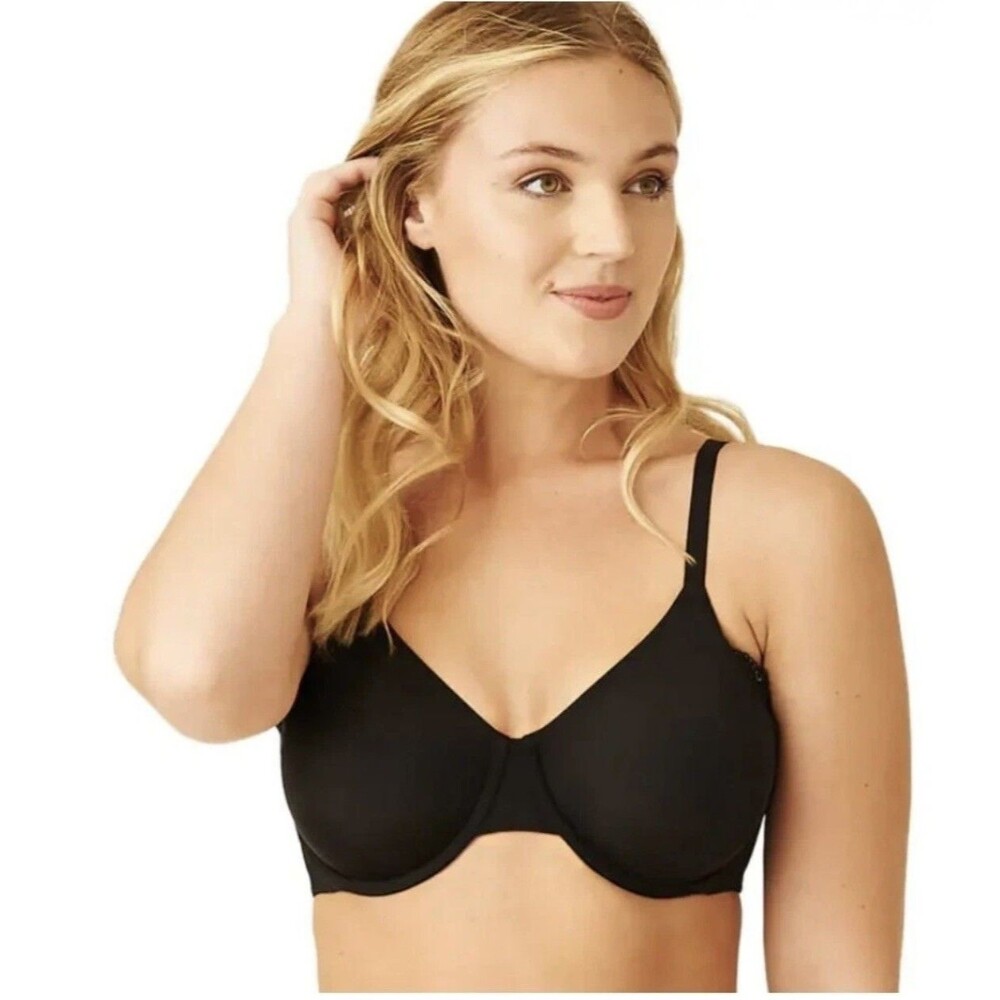 NWT Wacoal Women's Plus Ultimate Side Smoother Underwire Bra 855338 Black 42DD